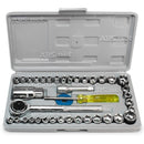 Kit Chaves Catraca Reversível 40 Peças | Alfashop