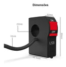 Botão Liga /desliga Farol De Milha Moto Universal Com Usb