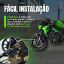 Trava Cadeado De Freio Disco Com Alarme Sonoro Preto Para Moto