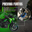Trava Cadeado De Freio Disco Com Alarme Sonoro Preto Para Moto