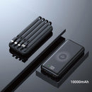 Carregador Indução 10000mah Portátil Power Bank 4em1 Bateria
