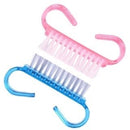 KIT 10 Escovinha Acrílica Para Limpeza De Unhas Higiene Multiuso Alça Anatomica