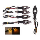 4 Piscas Seta De Moto Led Flecha Cristal Esportiva Universal
