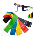 Kit 5 Faixa Elástica de Resistência Mini Band para Treino Yoga Pilates Treino Academia Musculação