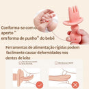 Novo Kit 8 Peças E Talheres De Silicone Para Bebês E Crianças