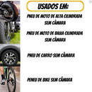 Reparo Pneu Carro Bike Kit Remendo Macarrão Profissional