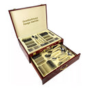 Kit De Faqueiro E Talheres Com 84 Peças Champs Elysees Cor Vermelho