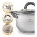 Jogo Panelas Garnki Luxo Inox | Alfashop