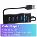 Hub Usb 3.0 4 Portas Expansor Rápido 5 Gbps Alta Velocidade