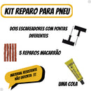 Reparo Pneu Carro Bike Kit Remendo Macarrão Profissional