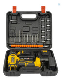 Parafusadeira e Furadeira de Impacto KNakasaki NK2830 com 2 Baterias de 30V Amarelo