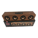 Caixa De Som Bluetooth Madeira Retro 4 Alto Falantes 20 W