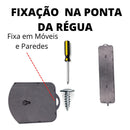 Régua 5 Tomada Com Proteção 5m Fusível Chave Liga Luz De Led