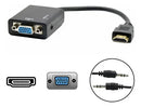 Cabo Conversor HDMI VGA com Áudio P2 | Alfashop