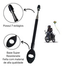 Antena Corta Pipa Moto Mais Redinha Elástica Aranha Moto