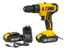 Parafusadeira e Furadeira de Impacto KNakasaki NK2830 com 2 Baterias de 30V Amarelo