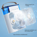 Ventilador Portátil Névoa Gelo Umidificador Climatizador