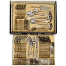 Faqueiro Inox 84 Peças Banhado Ouro 24k | Alfashop