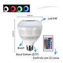 Kit 2 Lampadas Caixa De Som Bluetooth Led Controle Colorido 110v/220v