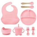 Novo Kit 8 Peças E Talheres De Silicone Para Bebês E Crianças
