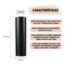 Garrafa Térmica Em Aço Inox Temperatura Digital Led 500ml