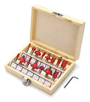 Kit Fresas Tupia 8mm Madeira Siga Tools 15 Peças com Estojo