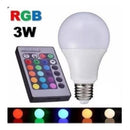 Lâmpada LED Bulbo Rgb 3w Controle | Alfashop