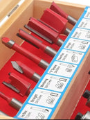 Kit Fresas Tupia 8mm Madeira Siga Tools 15 Peças com Estojo