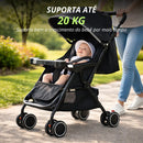 Carrinho De Bebê Dobrável Portátil 8 Rodas Suporta Até 20kg