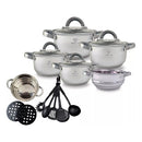 Jogo Panelas Garnki Luxo Inox | Alfashop