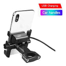 Suporte Celular P Moto De Ferro C/ Tomada Usb Waze/gps/apps