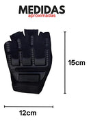 Luva Tática Meio Dedo Uai Comprei Airsoft Ciclismo Preto Antiderrapante