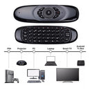 Controle Air Mouse Mini Teclado Smart Tv Videogame Pc Tvbox Cor do teclado Preto