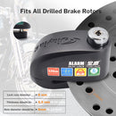 Trava Cadeado De Freio Disco Com Alarme Sonoro Para Moto