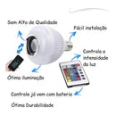 Kit 2 Lâmpadas Caixa Som LED Bluetooth | Alfashop