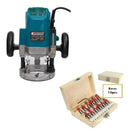 Tupia Coluna Nakasaki 12mm 1600w + Jogo De Fresas 8mm 15pçs