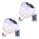 Kit 2 Lâmpadas Caixa Som LED Bluetooth | Alfashop