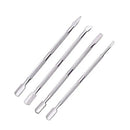 Kit 4 Espatula Para Unhas Inox Manicure Cutícula Pé Mão