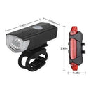 Kit Farol Bike LED Dianteiro e Traseiro Recarregável