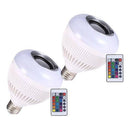 Kit 2 Lâmpadas Caixa Som Bluetooth Led | Alfashop