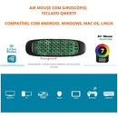 Mini Teclado Iluminado 7 Led Controle Sem Fio Smart Tv Box