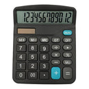 Calculadora De Mesa Escritório Display 12 Dígitos Simples Cor Preto