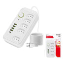 Filtro De Linha Extensão 2 Mts 5 Tomada 4 Usb 1 Tipo-c Régua