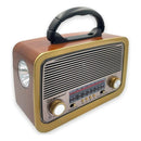Rádio Portátil Retro Recarregável Am/fm Bluetooth Lanterna 1