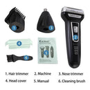 Barbeador Aparador Kemei 3 Em 1 Nariz Barba Corpo Km-6558