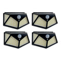 Kit 4 Luminária Solar Parede 100 LED | Alfashop