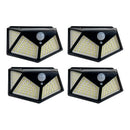 Kit 4 Luminária Solar Parede 100 LED | Alfashop