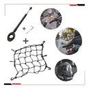 Kit Antena Corta Pipa Aço Inox + Rede Elástica Moto Aranha