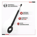 Kit Antena Corta Pipa Aço Inox + Rede Elástica Moto Aranha
