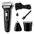 Barbeador Aparador Kemei 3 Em 1 Nariz Barba Corpo Km-6558